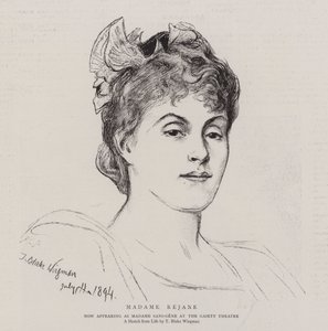 Madame Rejane door Theodore Blake Wirgman